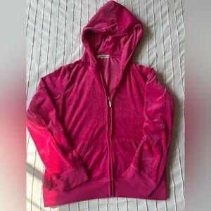 velour zip up hoodie